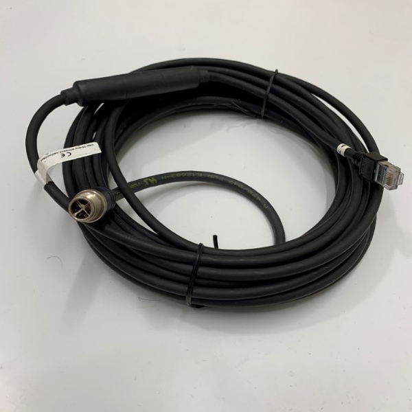 Cáp M12 Ethernet 8 Pin X-Code to RJ45 Shielded Cable For Basler Cognex ...