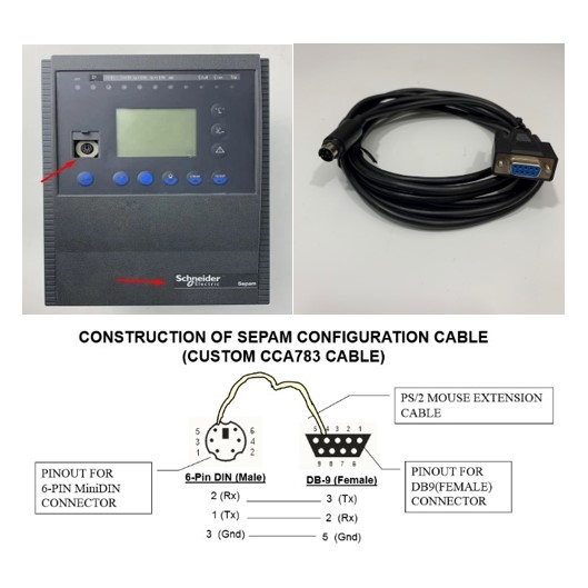 Cáp Lập Trình PLC Programming CCA783 Cable Mini Din 6 Pin to RS232 ...