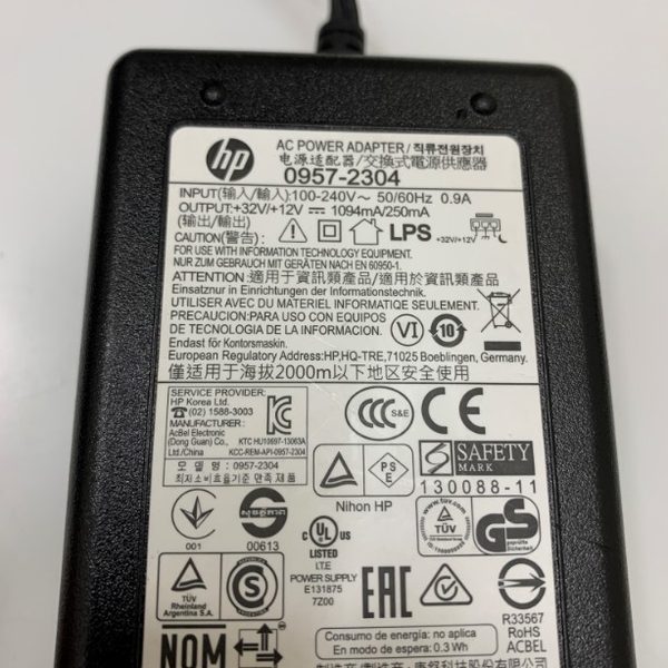 Adapter 32V 1094mA HP 0957-2304 Connector size 3 Pin For Máy Quét ...