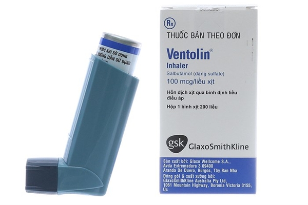 Thuốc xịt điều trị hen Ventolin Inhaler 100mcg