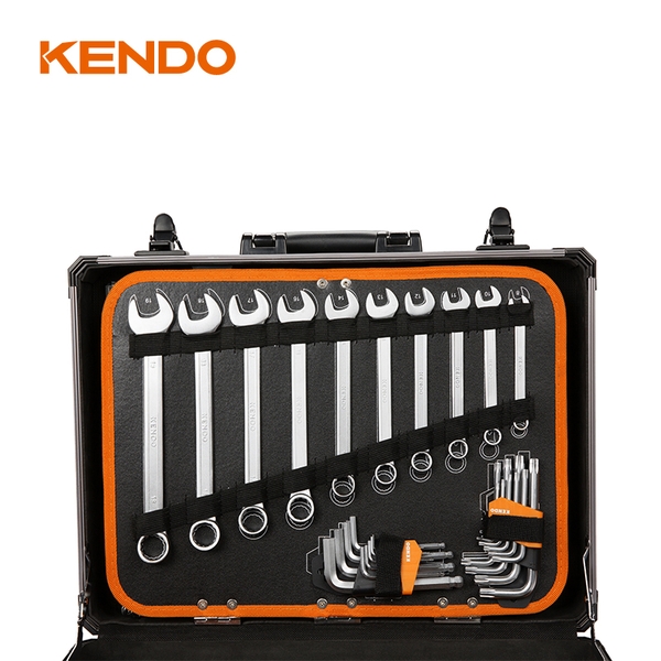 Bộ dụng cụ vỏ nhôm 124 chi tiết Kendo - 90702