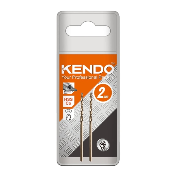 Mũi khoan inox HSS-Co 2.0×49mm Kendo 10302005