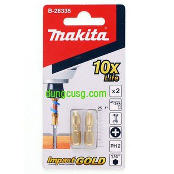 Bộ mũi bắt vít PH2x25mm Makita B-28335 (2 mũi/bộ)