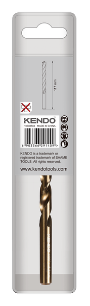 Mũi khoan inox HSS-Co 8.5×117mm Kendo 10308504
