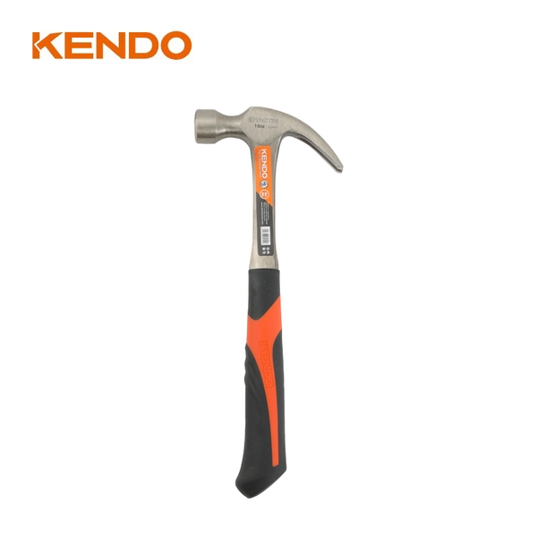 Búa nhổ đinh nguyên khối 450g/16oz tay cầm bọc nhựa Kendo - 25151