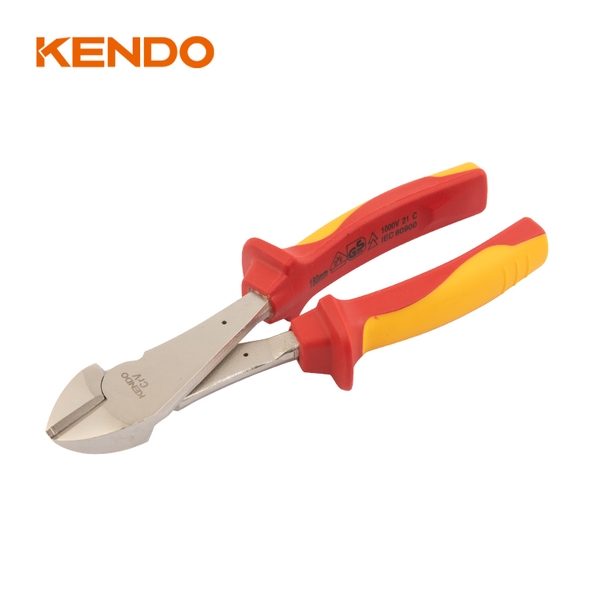 Kìm cắt hạng nặng cách điện 1000V VDE bằng thép Cr-V kích thước 180mm Kendo - 11014