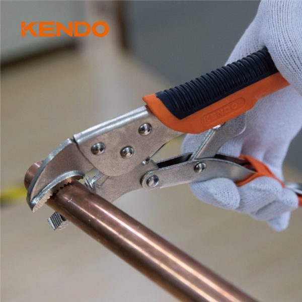 Kìm bấm hàm cong cán bọc nhựa Kendo