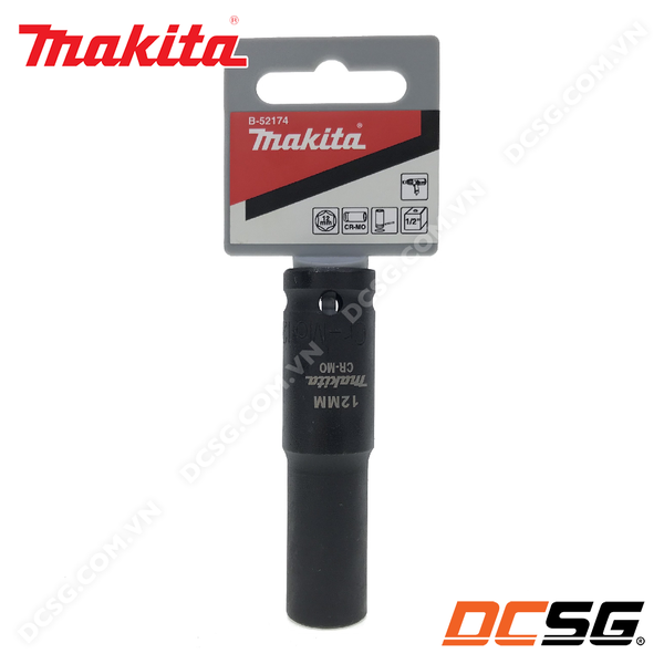 Đầu tuýp đen dài 81.5mm thép CR-MO cho máy siết bu lông 1/2 inch Makita