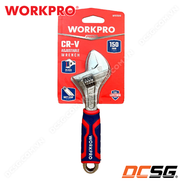 Mỏ lết bằng thép CR-V cán bọc nhựa Workpro