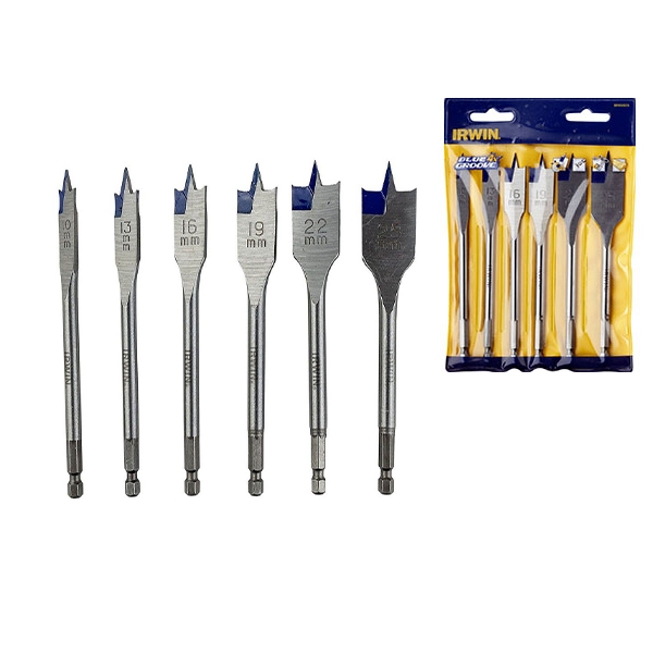 Mũi khoét gỗ đuôi cá chuôi lục giác (6 chi tiết/bộ) Irwin 10502826