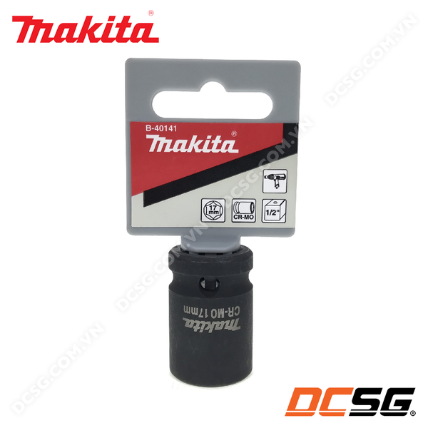 Đầu tuýp đen ngắn 6 cạnh thép CR-MO chuôi 1/2 inch Makita