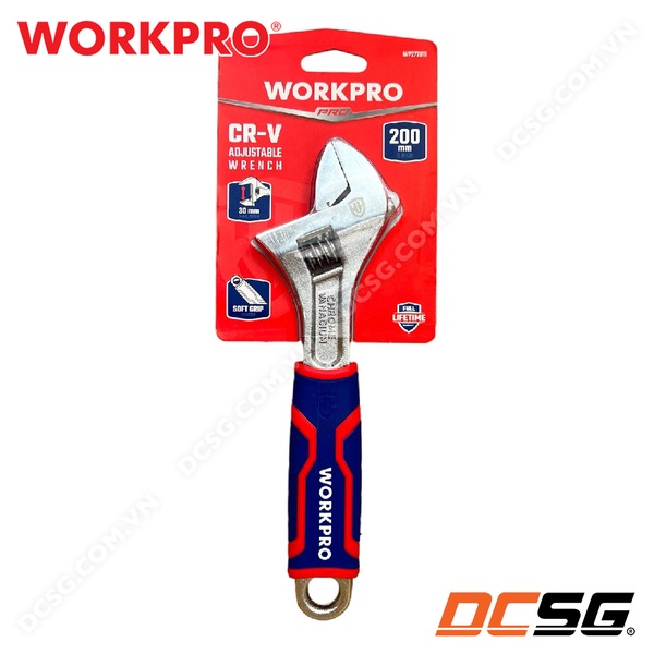 Mỏ lết bằng thép CR-V cán bọc nhựa Workpro