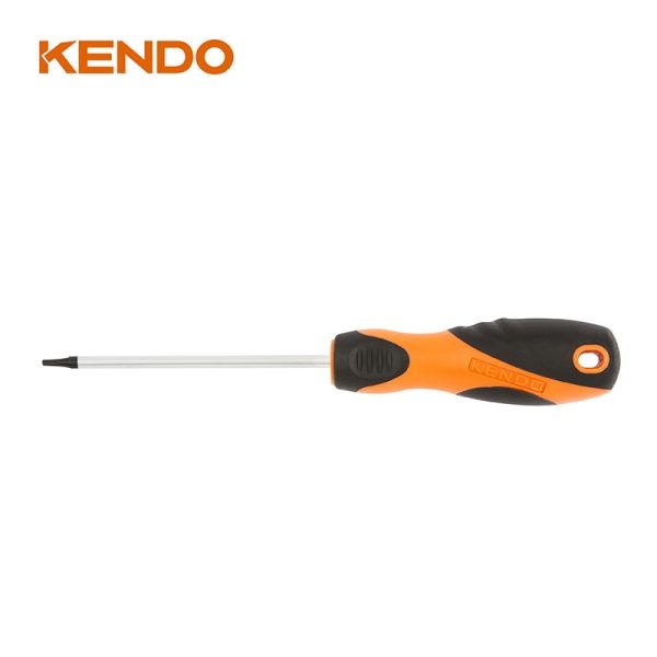 Tua vít đầu hình sao bằng thép Cr-V tay cầm bọc cao su T30x125mm Kendo - 20175