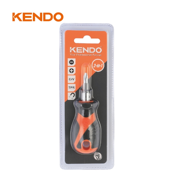 Bộ tua vít đổi đầu 2 trong 1 (1 đầu dẹt - 1 đầu bake) Kendo - 20217