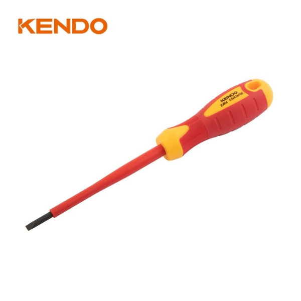 Tua vít dẹt cách điện 1000V VDE 1.0x5.5x125mm Kendo 20405