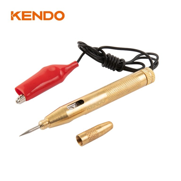 Bút thử điện DC 6-24V thân bằng đồng Kendo - 20906