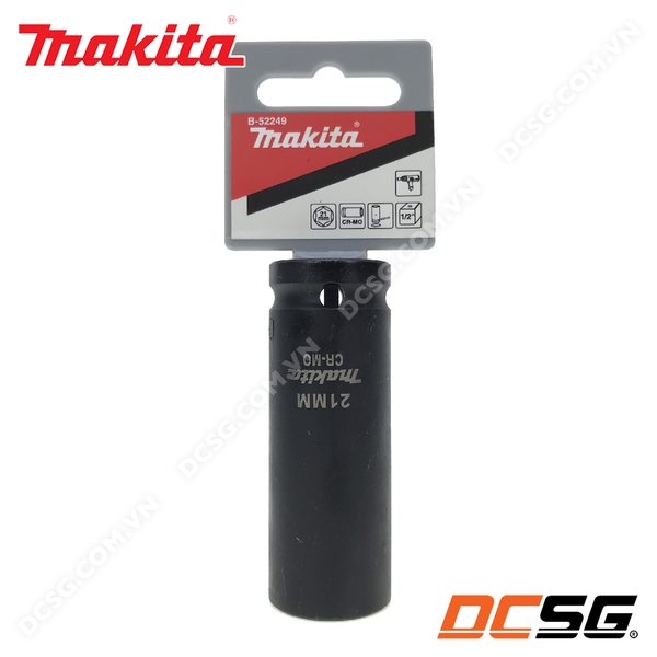 Đầu tuýp đen dài 81.5mm thép CR-MO cho máy siết bu lông 1/2 inch Makita