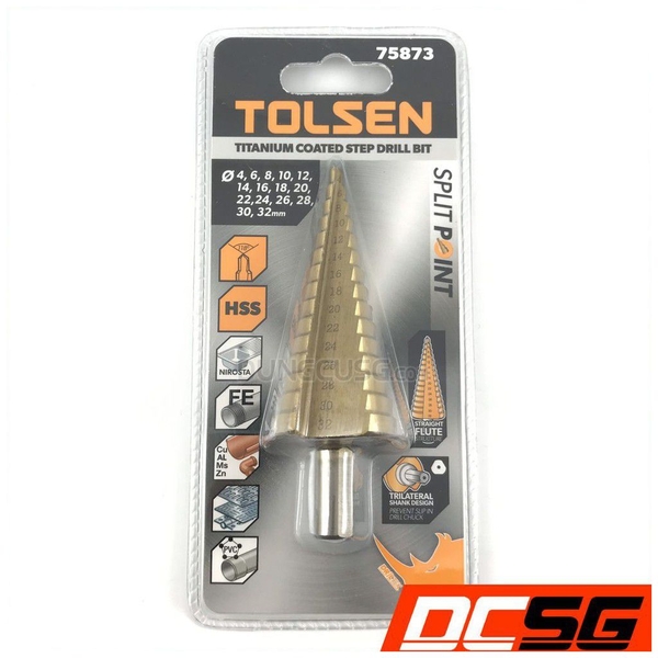 Mũi khoan bậc (4-32mm) phủ Titan Tolsen 75873