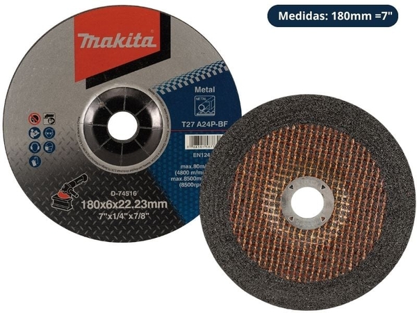 Đá mài kim loại  A24P 180X6.0X22.23mm Makita D-74516