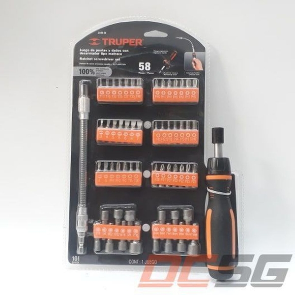 Bộ vít JDM-58 Truper 18220 (42 chi tiết và 14 đầu tuýp)