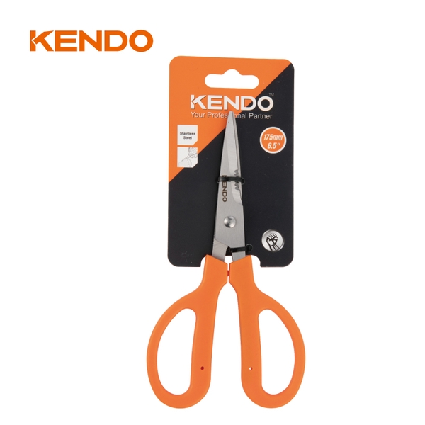 Kéo gia dụng đa năng lưỡi thép không gỉ 175mm Kendo - 30753