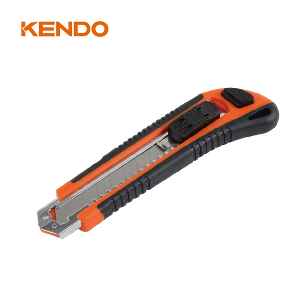Dao rọc giấy 18mm thân bằng nhựa ABS và TPR Kendo - 30937