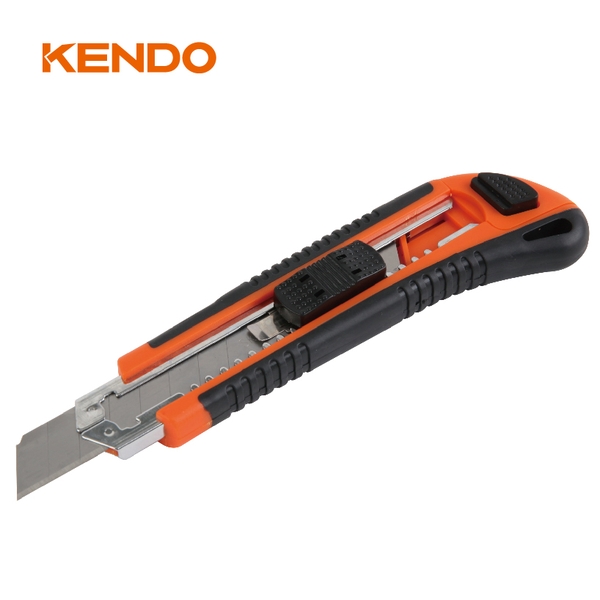 Dao rọc giấy 18mm thân bằng nhựa ABS và TPR Kendo - 30937