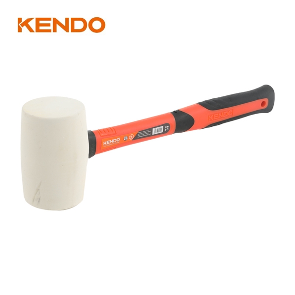 Búa cao su đầu trắng 450g/ 160z tay cầm bằng sợi thủy tinh Kendo - 25501