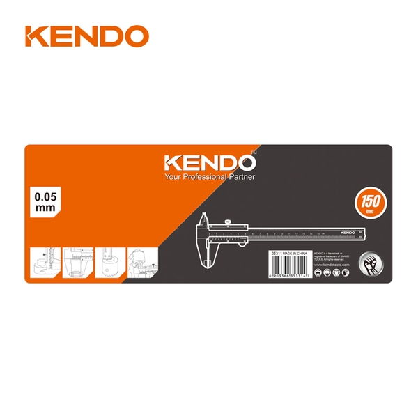 Thước kẹp đo hệ mét kích thước 150mm Kendo - 35311