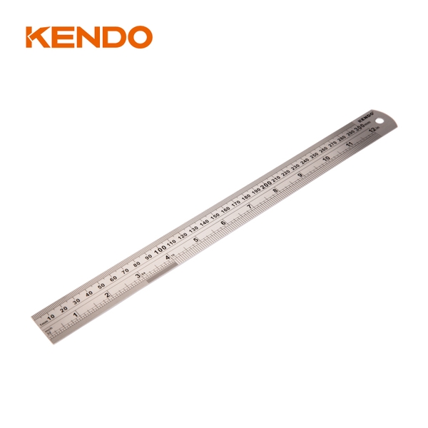 Thước lá 12 inch 300mm chất liệu thép không gỉ Kendo - 35312