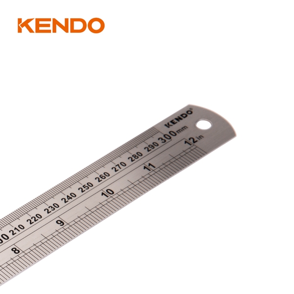Thước lá 12 inch 300mm chất liệu thép không gỉ Kendo - 35312