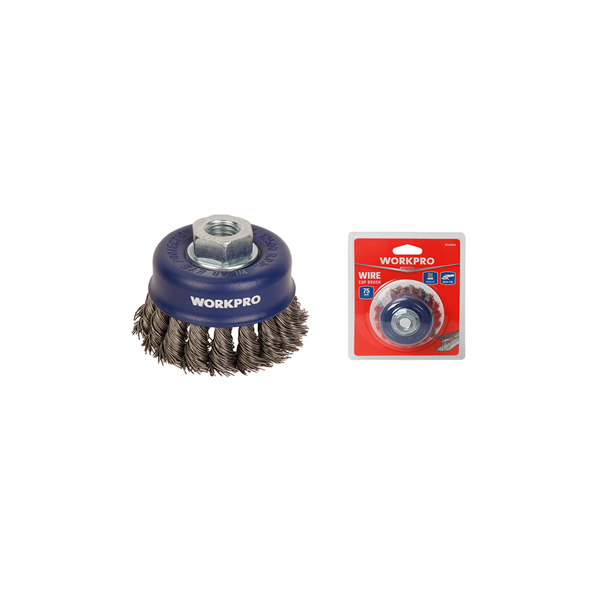 Bàn chải cốc có đai ốc M14x2 Workpro