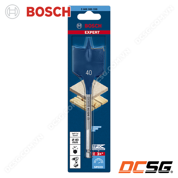 Mũi khoét gỗ đuôi cá SelfCut 17x152mm Bosch 2608595488