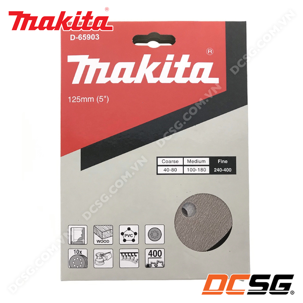 Giấy chà nhám 8 lỗ (10 Cái/bộ) Makita