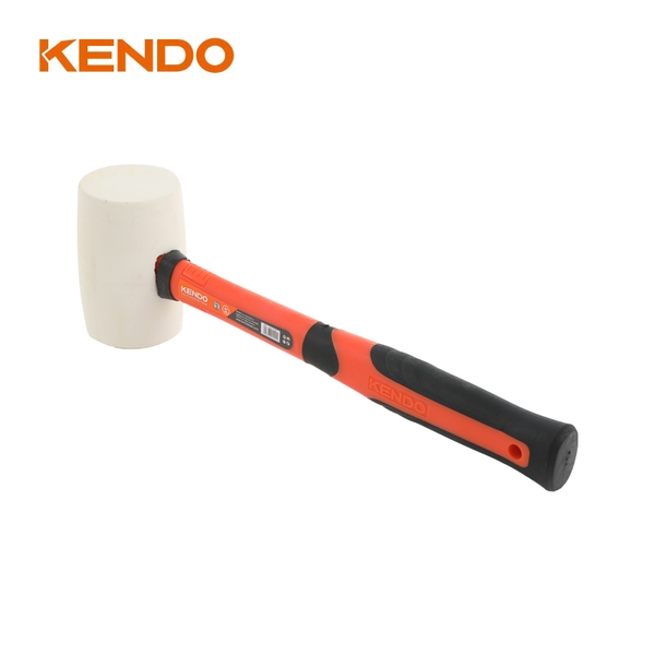Búa cao su đầu trắng 450g/ 160z tay cầm bằng sợi thủy tinh Kendo - 25501