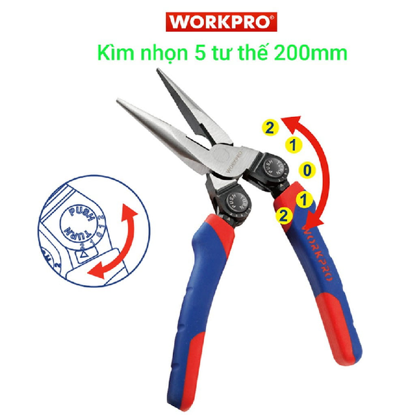 Kềm mũi nhọn có điều chỉnh 8