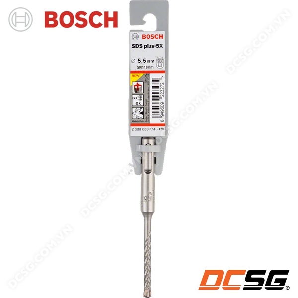 Mũi khoan bê tông hợp kim 4 cạnh SDS Plus-5X Bosch