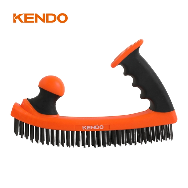 Bàn chải sợi thép 5x32 hàng tay cầm mềm dễ dàng cầm nắm Kendo - 31401