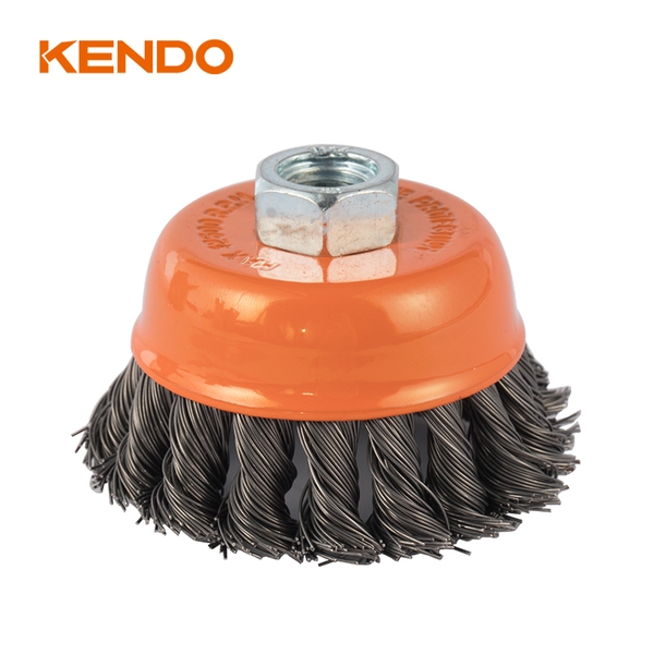 Chổi cước đánh rỉ sét 75mm sợi thép xoắn M14x2mm Kendo - 76002729