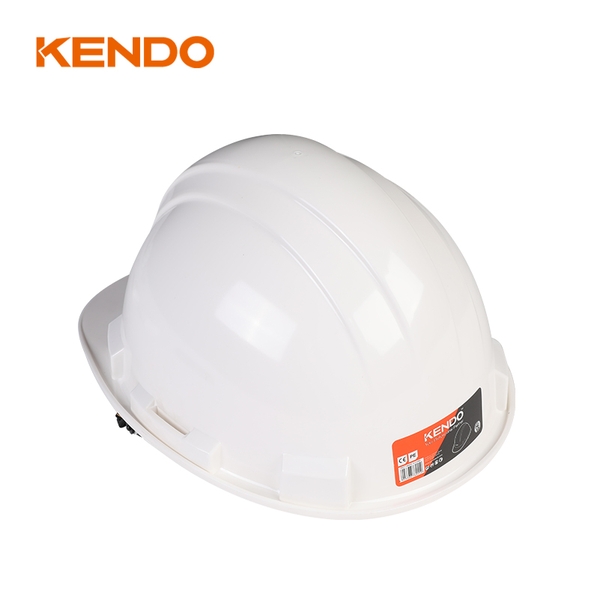 Mũ bảo hộ an toàn màu trắng bằng nhựa PE Kendo - 76011