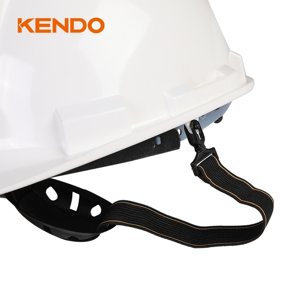 Mũ bảo hộ an toàn màu trắng bằng nhựa PE Kendo - 76011