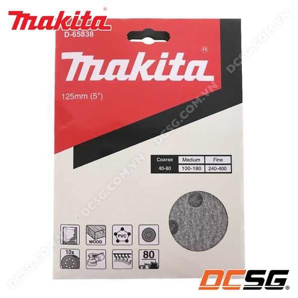 Giấy chà nhám 8 lỗ (10 Cái/bộ) Makita