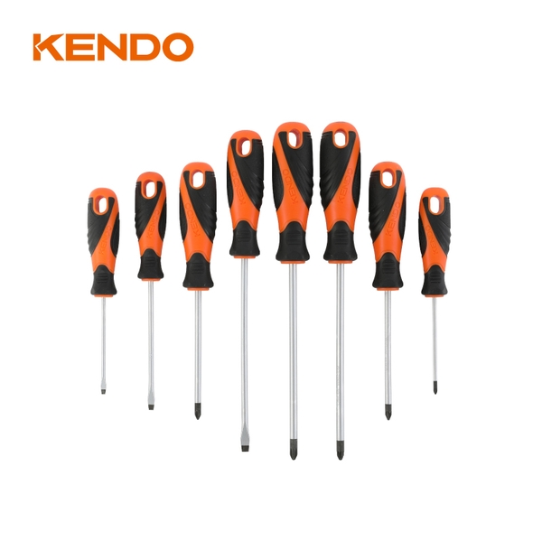 Bộ tua vít 8 cái (đầu PH, PZ và dẹp) Kendo - 85115