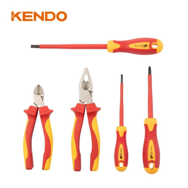 Bộ kìm và tua vít cách điện 1000V 5 chi tiết Kendo - 85136