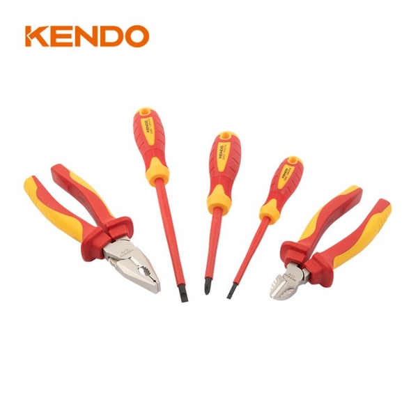 Bộ kìm và tua vít cách điện 1000V 5 chi tiết Kendo - 85136