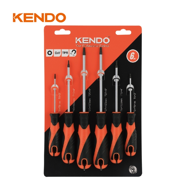 Bộ tua vít 6 cái đầu hình sao Kendo - 85137