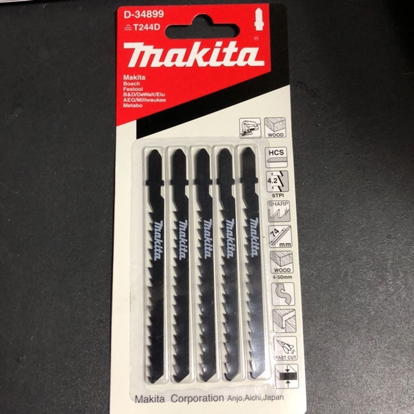 Bộ lưỡi cưa lọng T244D Makita D-34899 (5 lưỡi/bộ)