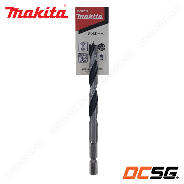 Mũi khoan gỗ đầu đinh nhọn chuôi lục giác 6.35mm Makita