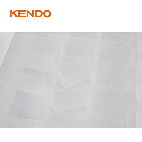 Hộp nhựa đựng vít 18 ngăn có thể tháo rời được kích thước 31 x 20 x 4.5 cm Kendo - 90225