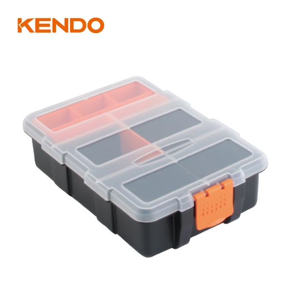 Hộp nhựa đựng đồ nghề 9 ngăn kích thước 15.5 x 22 x 6 cm Kendo - 90234